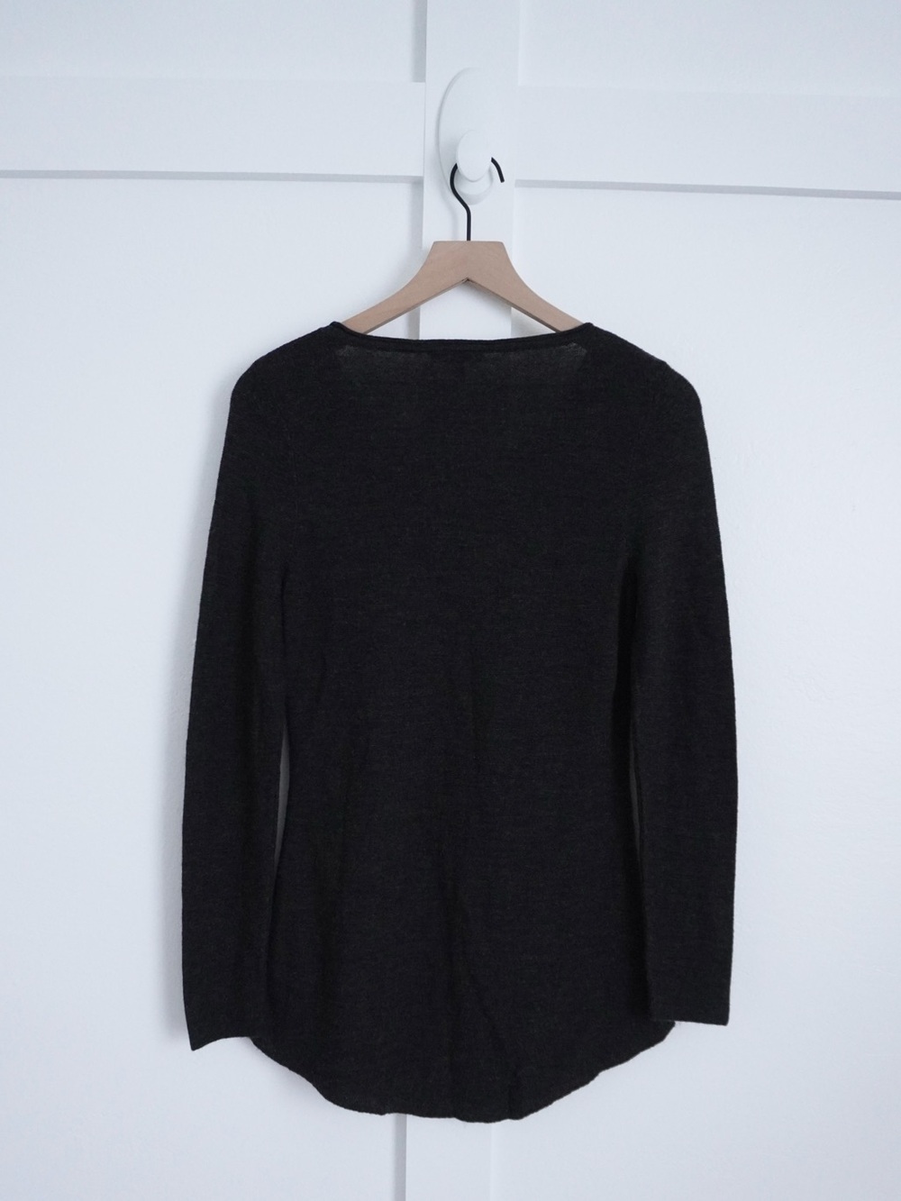 Eileen Fisher Merino Wool V-Neck Sweater - Picture 4 of 4